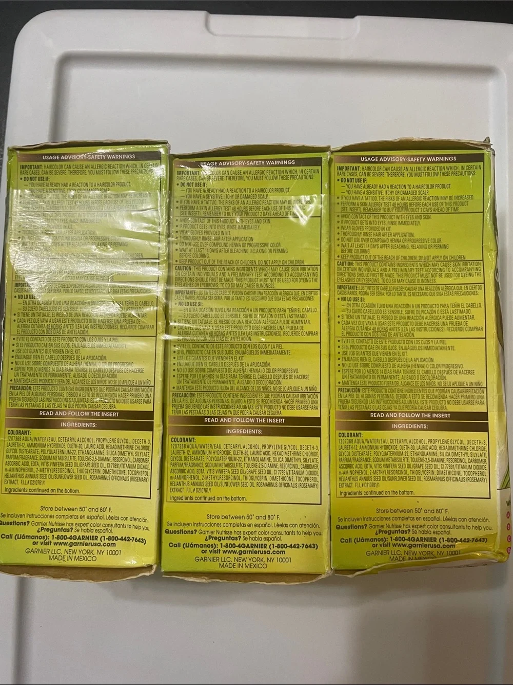 3 Pack Garnier Nutrisse Light Brown # 613 Permanent Hair Color Crème NEW